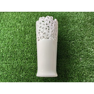 Vaso porcellana decoro fiori 18 cm | CarinCasa