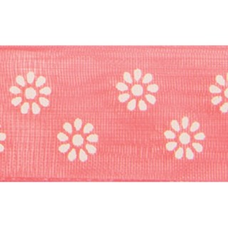 Nastro org. Flower mm10x25 mt corallo | CarinCasa