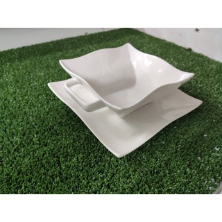Helton bowl zupp con manici e piattino 13 x 17 x 5,5 cm |…