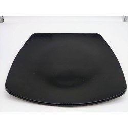 Piatto piano nero vetro 32 cm