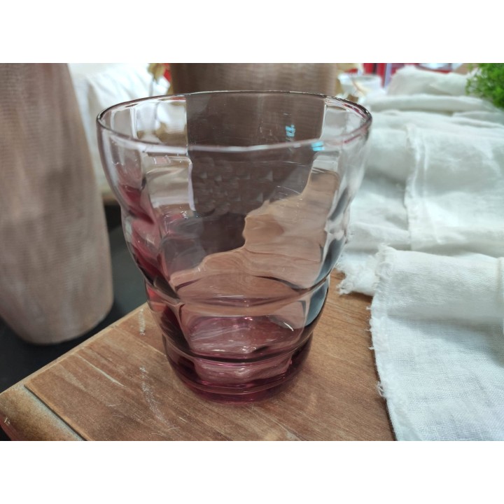 Bicchiere acqua cubic porpora ml 350 8 x 11 cm | CarinCasa