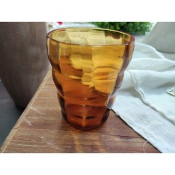 Bicchieri acqua gr.350 cubic ambra 8 x 11 cm