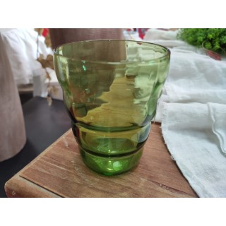 Bicchiere acqua gr.350 cubic verde 8 x 11 cm | CarinCasa