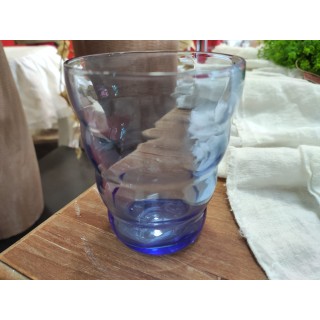 Bicchiere acqua gr.350 cubic azzurro 8 x 11 cm | CarinCasa