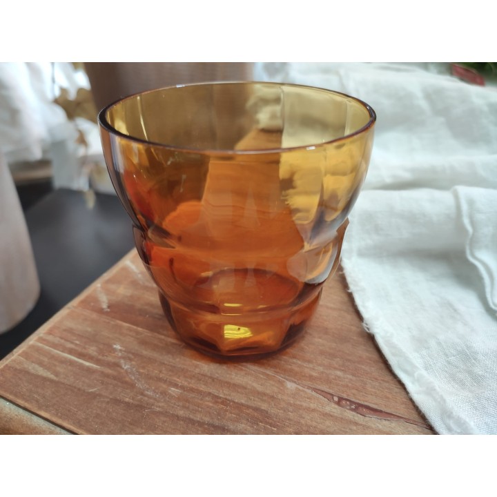 Bicchiere Vino Cubic 280 Ml Ambra 8 x 9 cm | CarinCasa