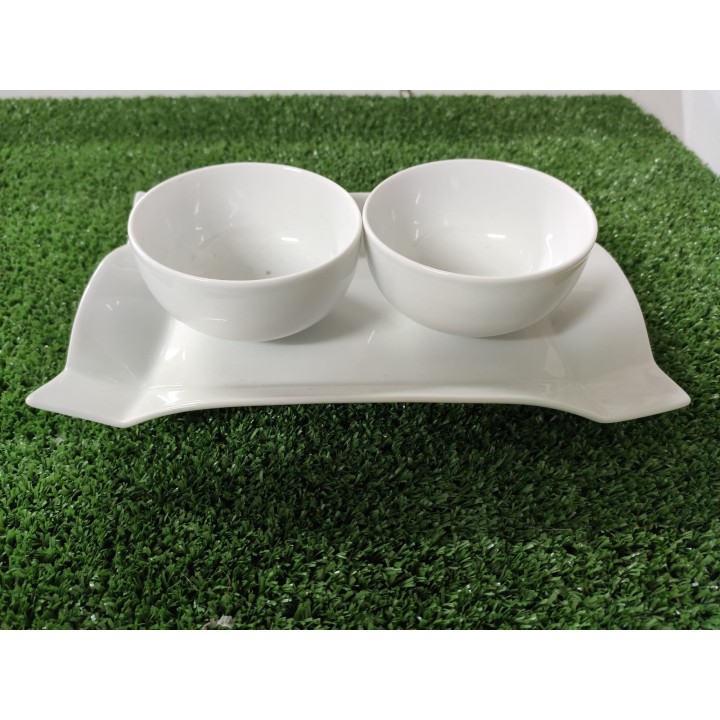 Antipastiera vassoio + 2 coppette 13 x 20 cm