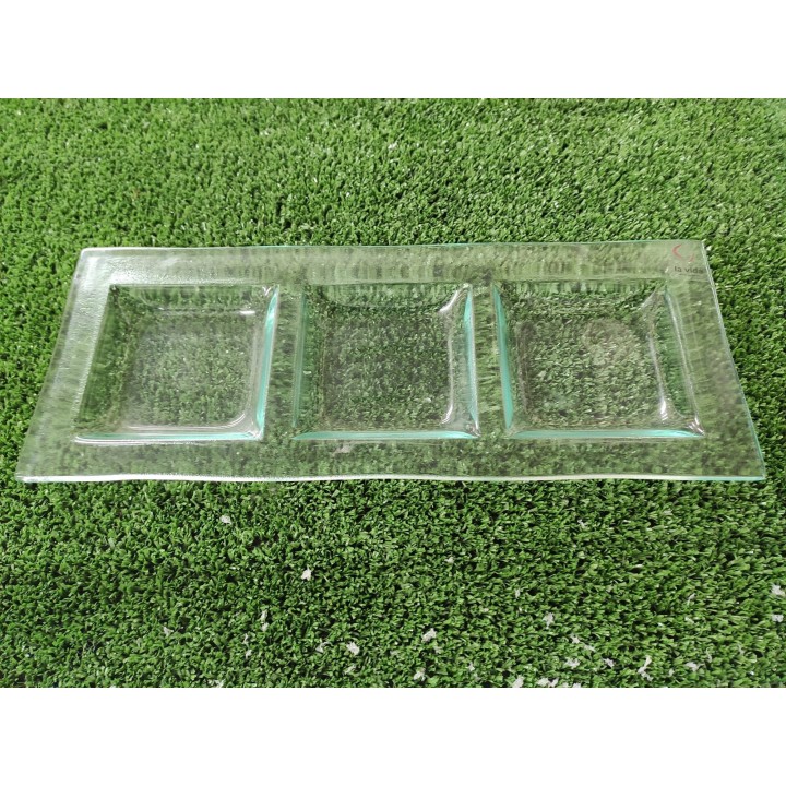 Piatto antipastiera 3 scomparti 12 x 30 cm | CarinCasa