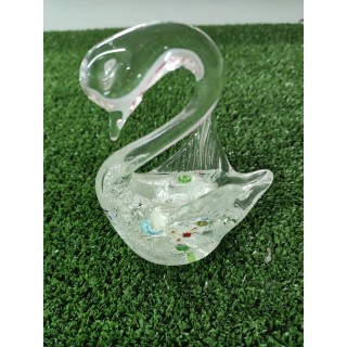 Cigno trasparente in cristallo 8 x 12 cm | CarinCasa