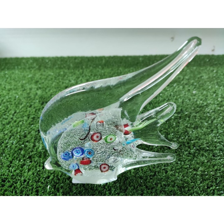 Pesce luna trasparente in cristallo 11 x 12 cm | CarinCasa