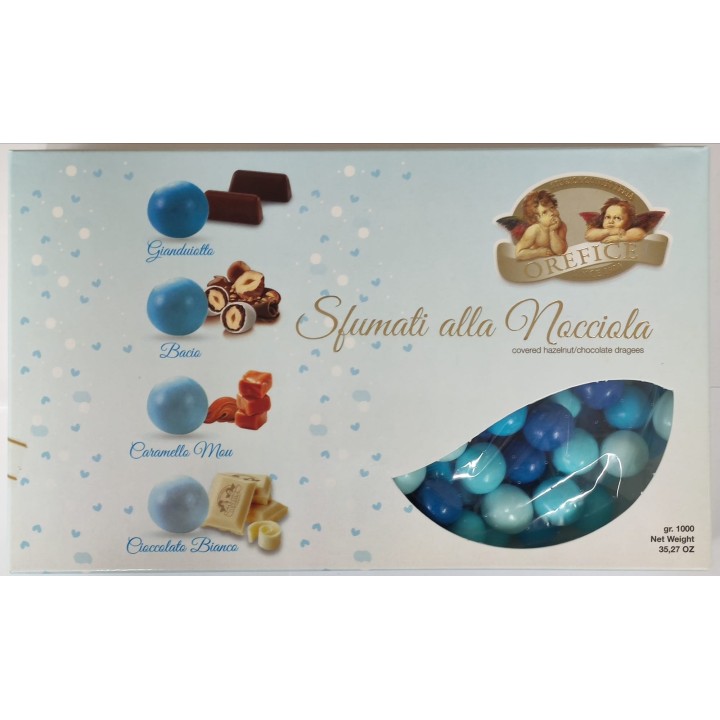 Confetti Sfumati nocciola celesti 1 kg confetti orefice |…