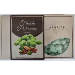 Confezione di confetti fiocchi verde pistacchio 0,9 kg confetti orefice