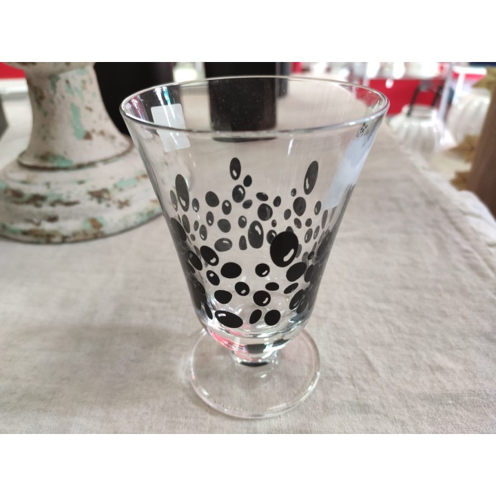Bicchiere Acqua bolle nero 6 pezzi 8 x 12 cm | CarinCasa