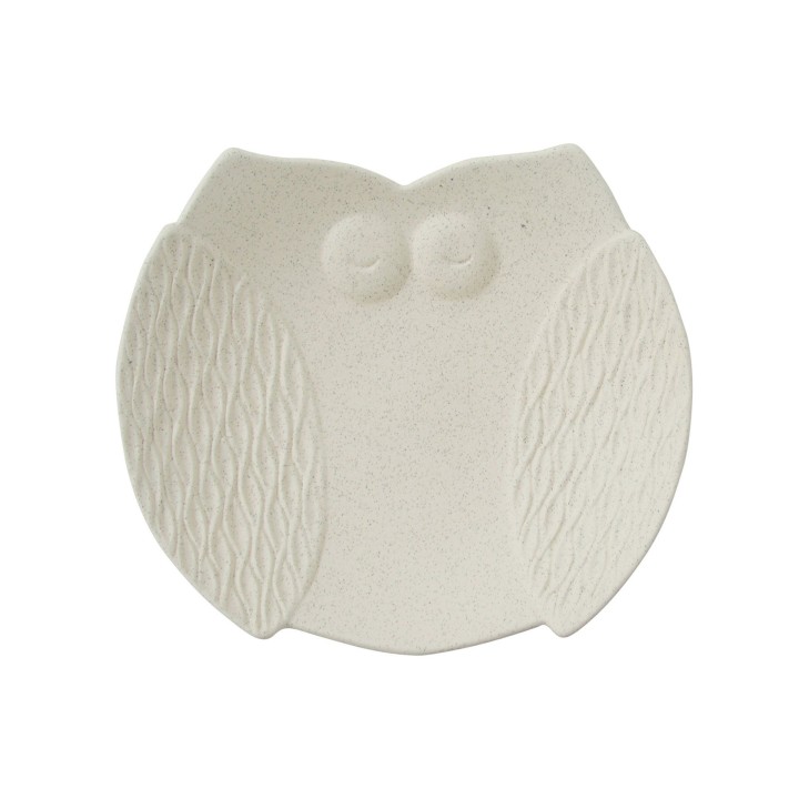 Piattino gufo bianco sabbia grigio 14.5 x 13 x 3.2 cm |…