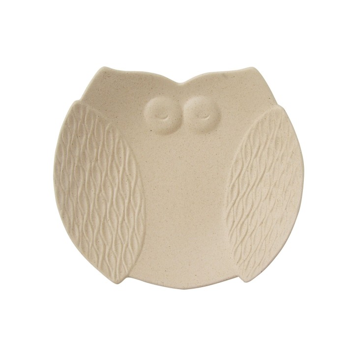 Piattino gufo bianco sabbia grigio 14.5 x 13 x 3.2 cm |…