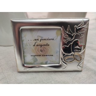 Portafoto matrimonio r/legno bianco 5 x 5 cm | CarinCasa