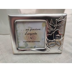Portafoto matrimonio r/legno bianco 5 x 5 cm