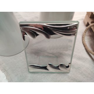 Portafoto vetro decoro Onde 12 x 10 cm | CarinCasa