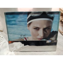 Portafoto metallo lucido 15 x 10 cm