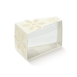 Scatola portaconfetti pezzo torta 80 x 45 x 50 mm