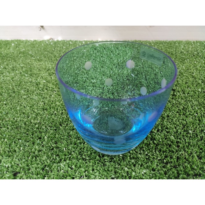 Bicchieri a pois vino blue slov 6 pezzi 8 x 8 cm | CarinCasa