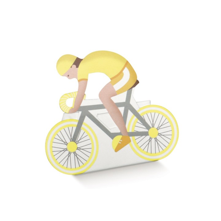 Scatola portaconfetti forma bicicletta gialla 60 x 35 x 85…