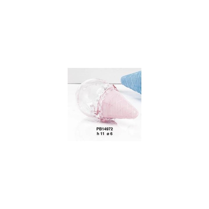 Contenitore Portaconfetti plexiglass cono gelato rosa 11x6…