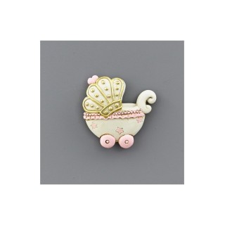 Magnete carrozina color oro rosa 5 cm | CarinCasa