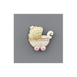 Magnete carrozina color oro rosa 5 cm