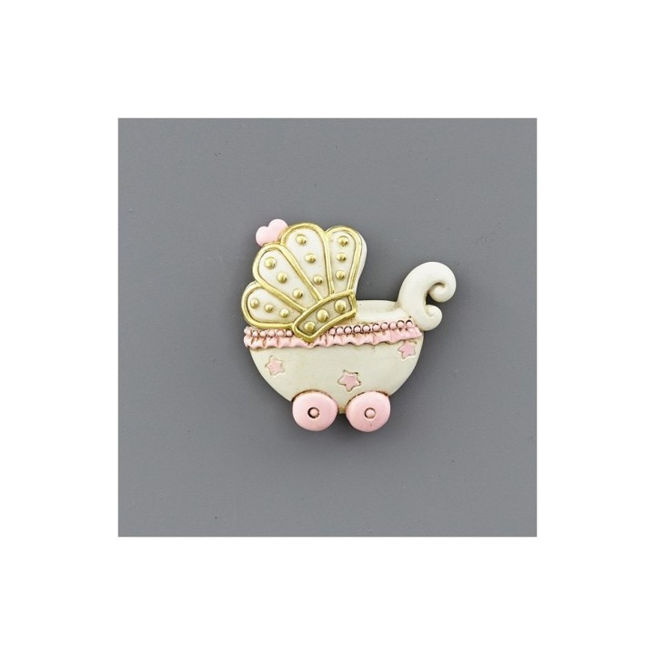 Magnete carrozina color oro rosa 5 cm | CarinCasa