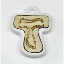 Applicazione Croce Tao Legno gesso cm 5