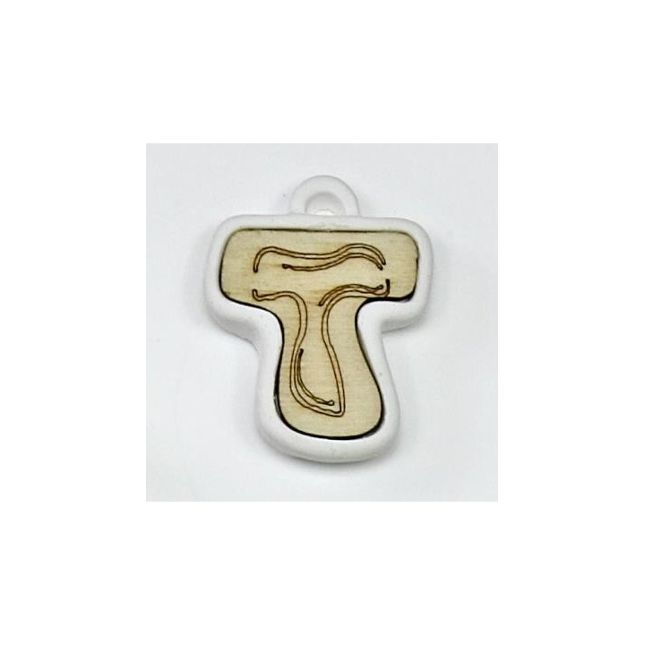 Applicazione Croce Tao Legno gesso cm 5 | CarinCasa