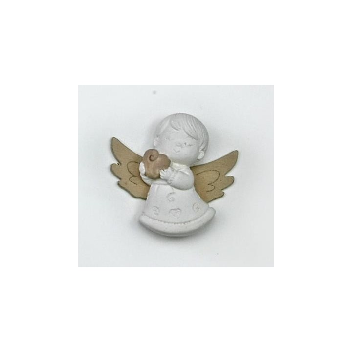 Applicazione Angioletto legno gesso 5 cm | CarinCasa