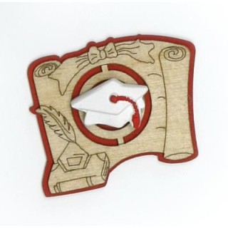 Applicazione legno e gesso Laurea cm 6 | CarinCasa