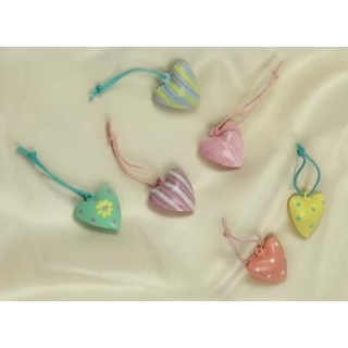 Cuoricini in latta multicolore 4 cm | CarinCasa