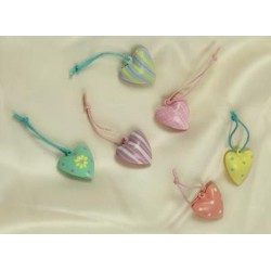 Cuoricini in latta multicolore 4 cm