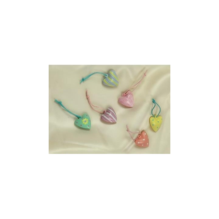 Cuoricini in latta multicolore 4 cm | CarinCasa