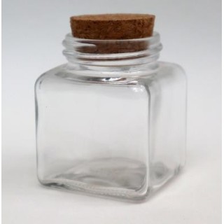 Barattolino cubo con tappo in sughero 5x7 cm | CarinCasa