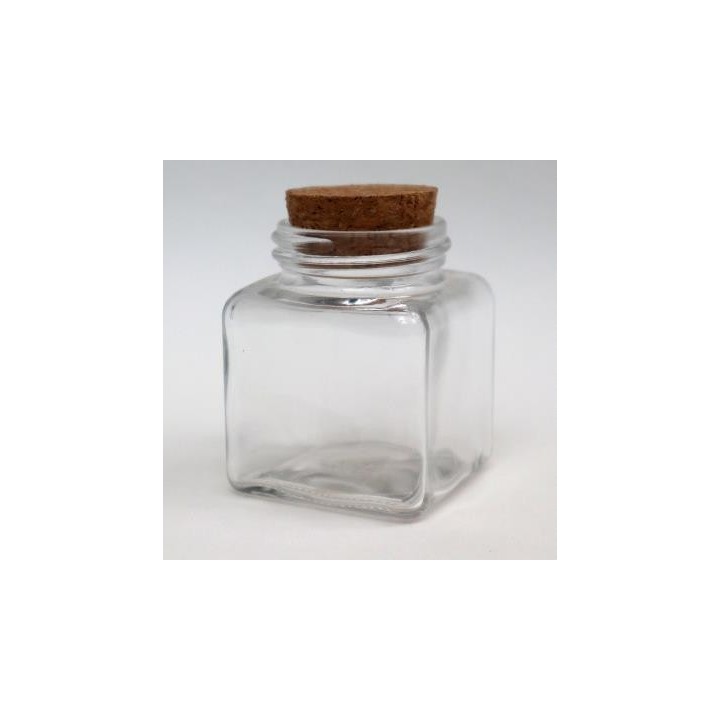 Barattolino cubo con tappo in sughero 5x7 cm | CarinCasa
