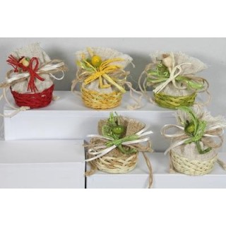 Cestino con frutta 6x8 cm colori assortiti | CarinCasa