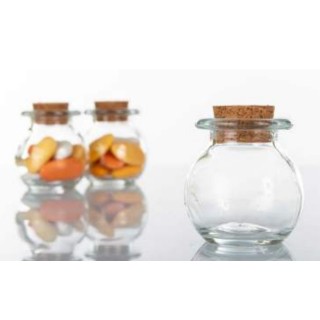 Barattolo tondo con tappo sughero 5 cm portaspezie |…