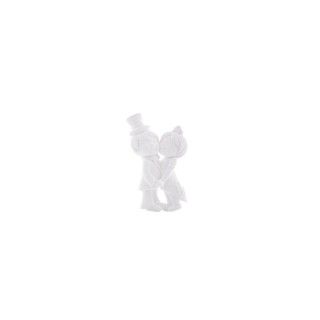 Gessetto sposini che si baciano, bianco, 3,5x5,8 cm