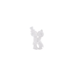 Gessetto sposini che si baciano, bianco, 3,5x5,8 cm