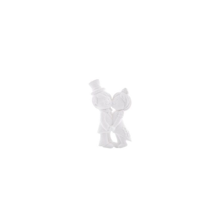 Gessetto sposini che si baciano, bianco, 3,5x5,8 cm
