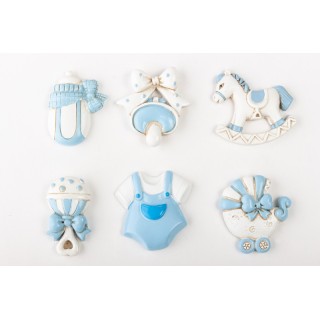 Magnete in resina assortiti 6 cm maschietto | CarinCasa