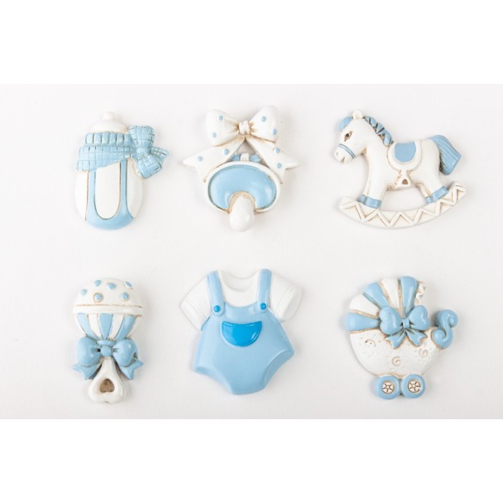 Magnete in resina assortiti 6 cm maschietto | CarinCasa