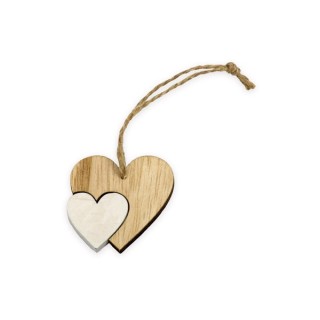 Cuoricino in legno 5 cm appendino | CarinCasa