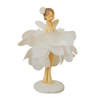 Fatina gonna petali in piedi 5 x 3 x 12 cm | CarinCasa