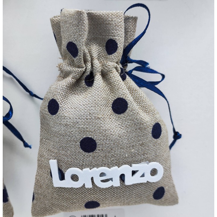 Sacchetto Tirante in cotone colore grezzo 8,5x14,5 cm |…