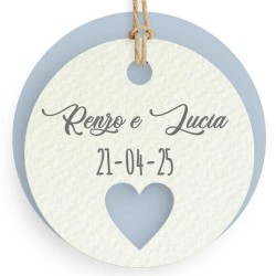 Tag cartoncino tondo con cuore Misura: 4,3 cm diametro