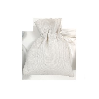 Sacchetto tirante panna 9x12 cm made in italy | CarinCasa